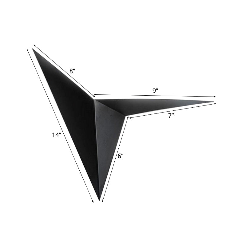 Adélie Polygon LED Wall Sconce Black/White Modern