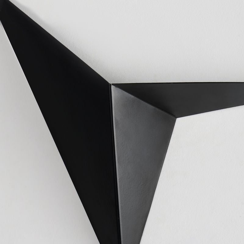Adélie Polygon LED Wall Sconce Black/White Modern