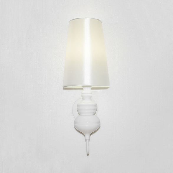 Céleste Tapered Fabric Wall Lamp with White, Black, or Silver Shade