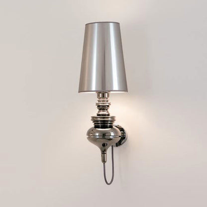 Céleste Tapered Fabric Wall Lamp with White, Black, or Silver Shade