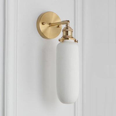 Adeline Porcelain Wall Sconce with Brass Socket