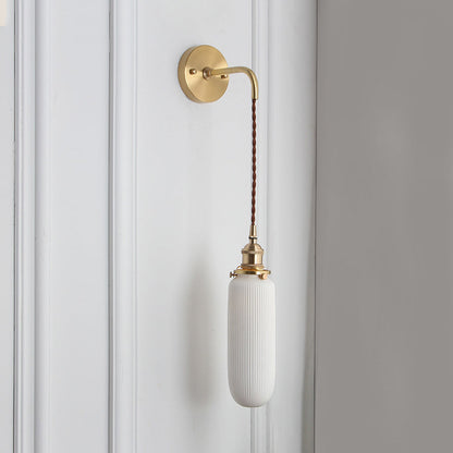 Adeline Porcelain Wall Sconce with Brass Socket