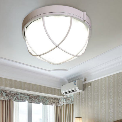 Isabelle Geometric Frosted Glass LED Flush Ceiling Light