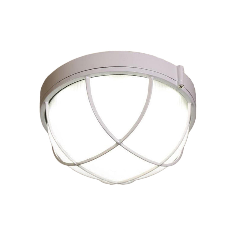 Isabelle Geometric Frosted Glass LED Flush Ceiling Light