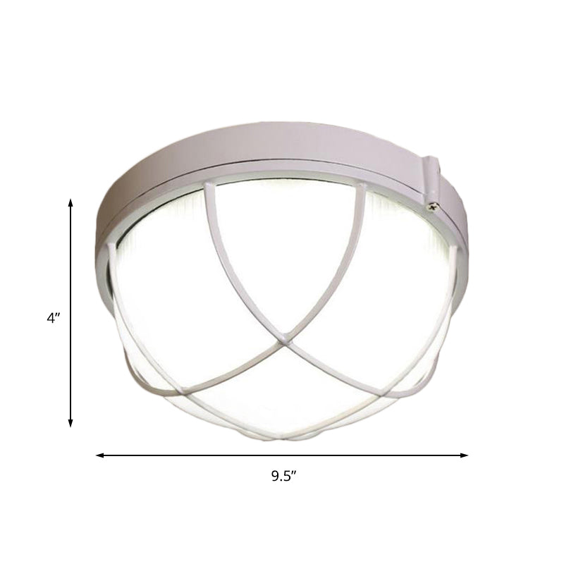 Isabelle Geometric Frosted Glass LED Flush Ceiling Light