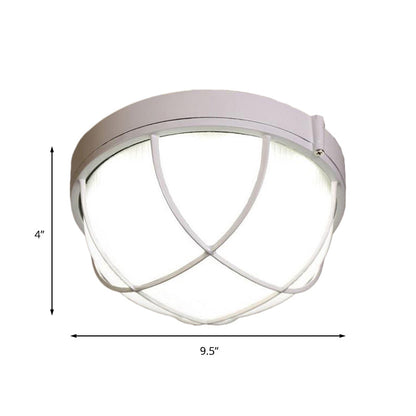 Isabelle Geometric Frosted Glass LED Flush Ceiling Light