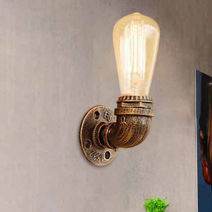 Joséphine Rustic Pipe Wall Sconce Bare Bulb Lamp