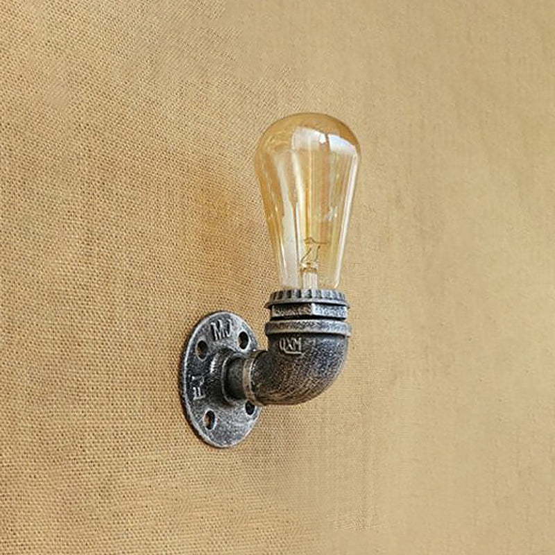 Joséphine Rustic Pipe Wall Sconce Bare Bulb Lamp