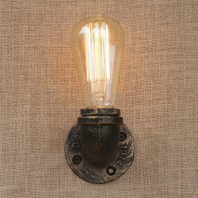 Joséphine Rustic Pipe Wall Sconce Bare Bulb Lamp