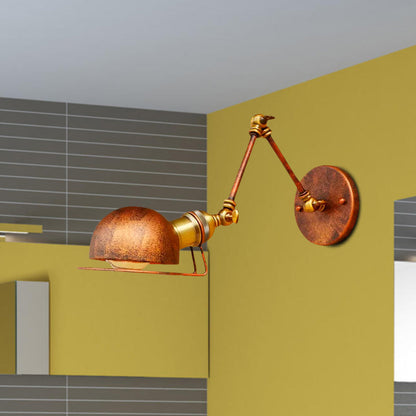 Hudson Vintage Industrial Swing Arm Wall Lamp