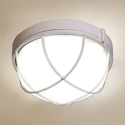 Isabelle Geometric Frosted Glass LED Flush Ceiling Light