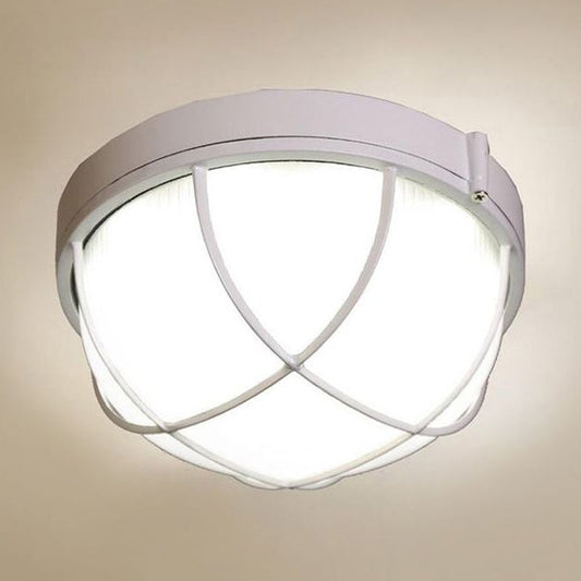 Isabelle Geometric Frosted Glass LED Flush Ceiling Light