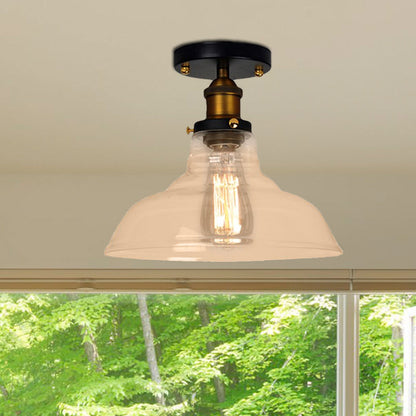 Amélie Vintage Barn Glass Semi Flush Ceiling Light