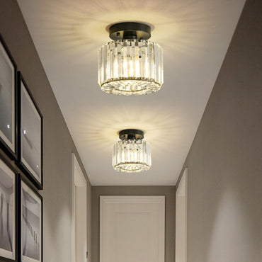 Océane Crystal Faceted Flush Ceiling Light