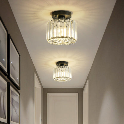 Océane Crystal Faceted Flush Ceiling Light