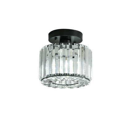 Océane Crystal Faceted Flush Ceiling Light