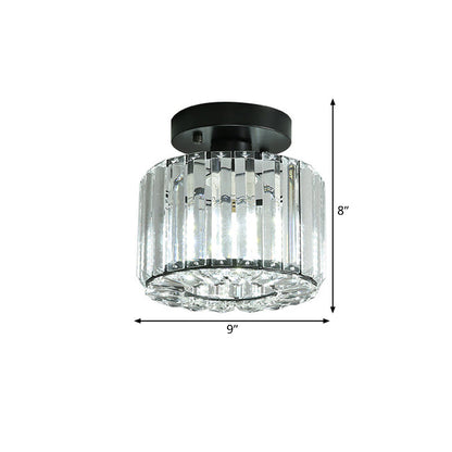 Océane Crystal Faceted Flush Ceiling Light