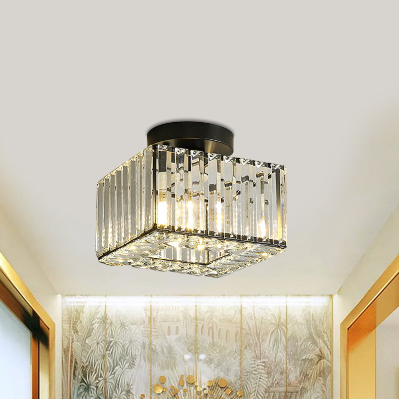 Océane Crystal Faceted Flush Ceiling Light