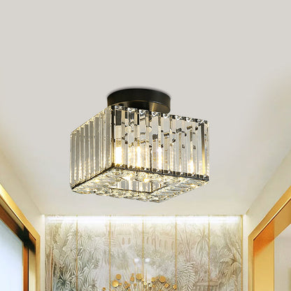 Océane Crystal Faceted Flush Ceiling Light
