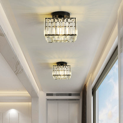 Océane Crystal Faceted Flush Ceiling Light