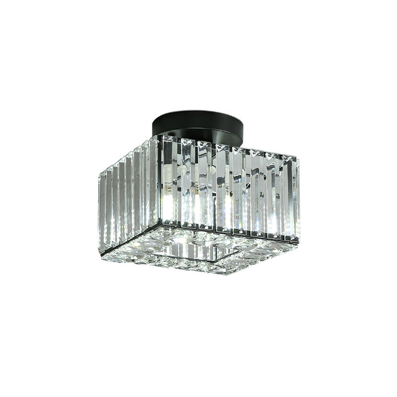 Océane Crystal Faceted Flush Ceiling Light