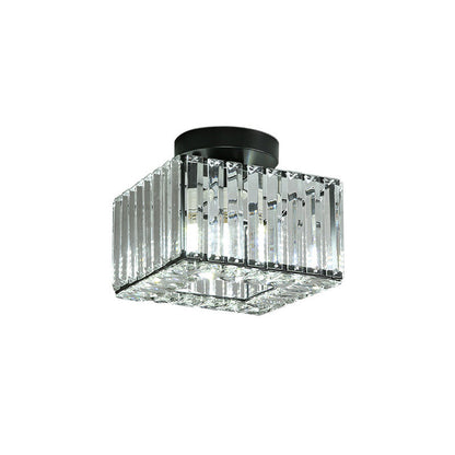 Océane Crystal Faceted Flush Ceiling Light