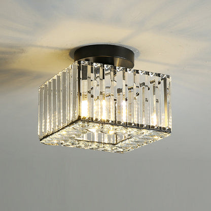 Océane Crystal Faceted Flush Ceiling Light