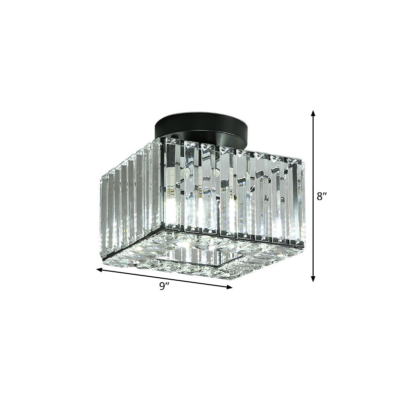 Océane Crystal Faceted Flush Ceiling Light