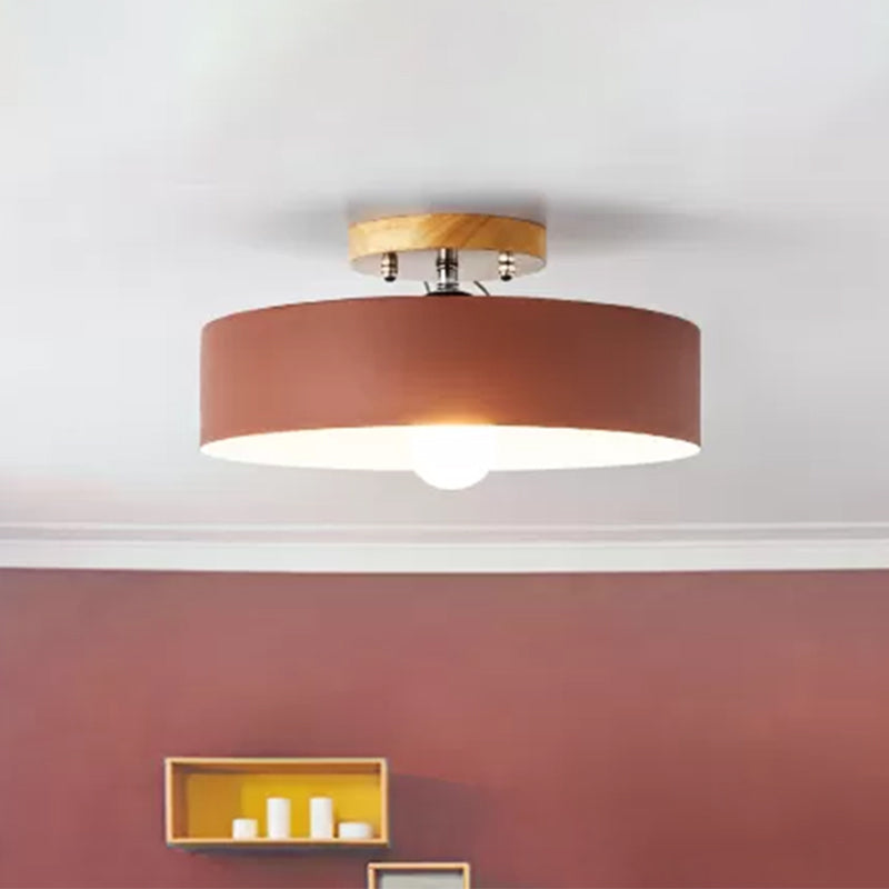 Aurélie Modern Drum Semi Flush Ceiling Light