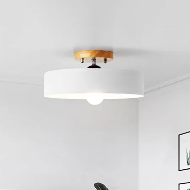 Aurélie Modern Drum Semi Flush Ceiling Light