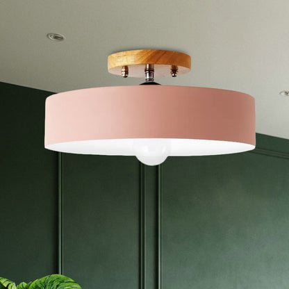Aurélie Modern Drum Semi Flush Ceiling Light