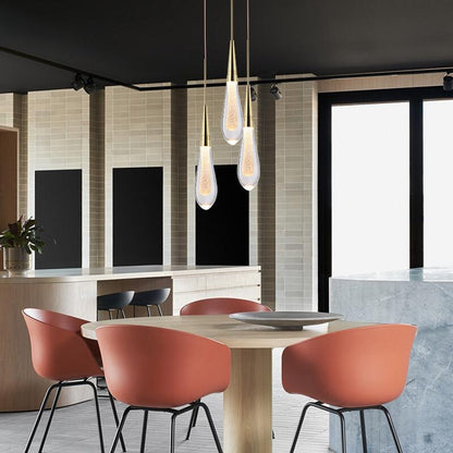 Amélie Golden Droplet Pendant Light