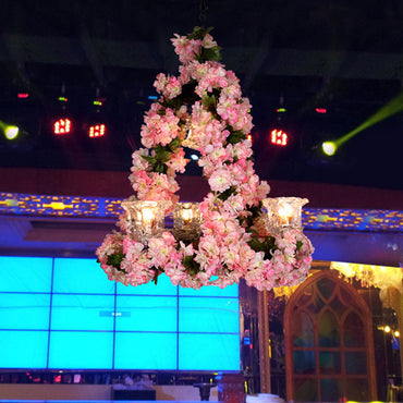 Clara Floral Glass Pendant Chandelier Light