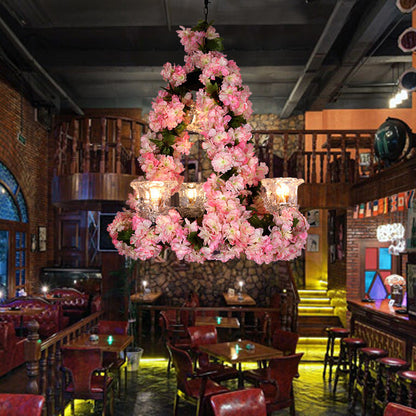 Clara Floral Glass Pendant Chandelier Light
