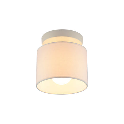 Manon Fabric Barrel Semi Flush Ceiling Light