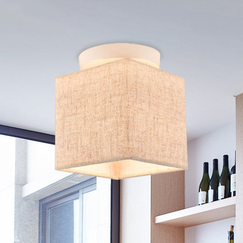Émilie Fabric Cube Semi Flush Ceiling Light