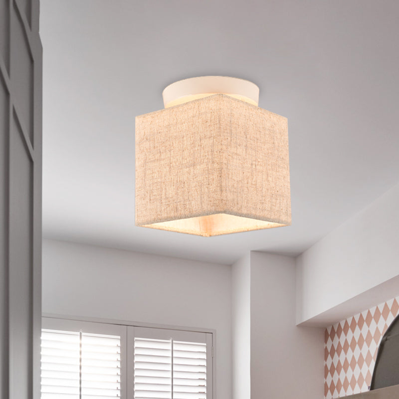 Émilie Fabric Cube Semi Flush Ceiling Light
