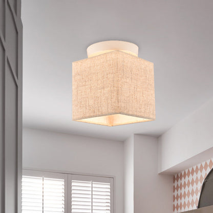Émilie Fabric Cube Semi Flush Ceiling Light