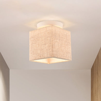 Émilie Fabric Cube Semi Flush Ceiling Light