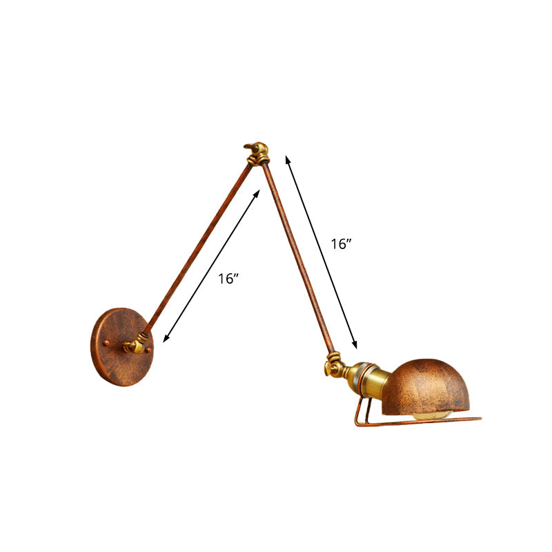 Hudson Vintage Industrial Swing Arm Wall Lamp