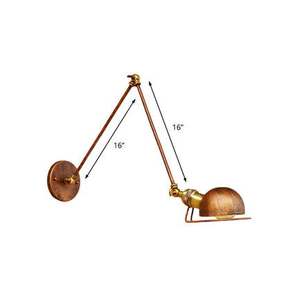Hudson Vintage Industrial Swing Arm Wall Lamp