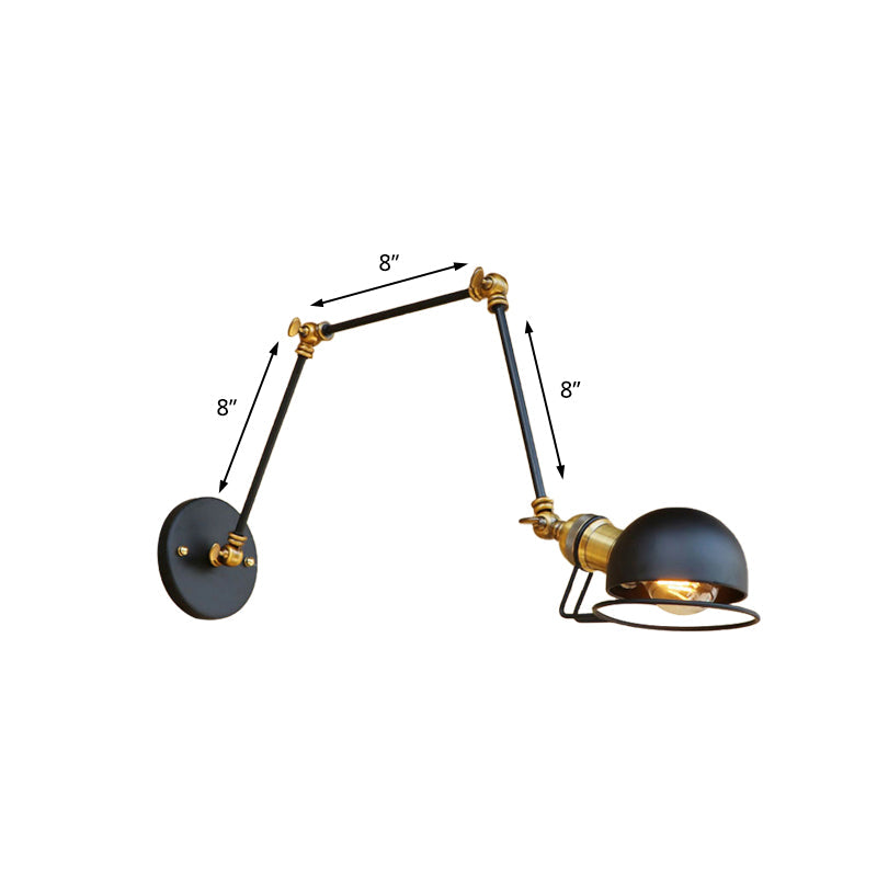 Hudson Vintage Industrial Swing Arm Wall Lamp