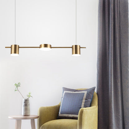 Margaux Modern Drum LED Multi-Head Island Pendant Light