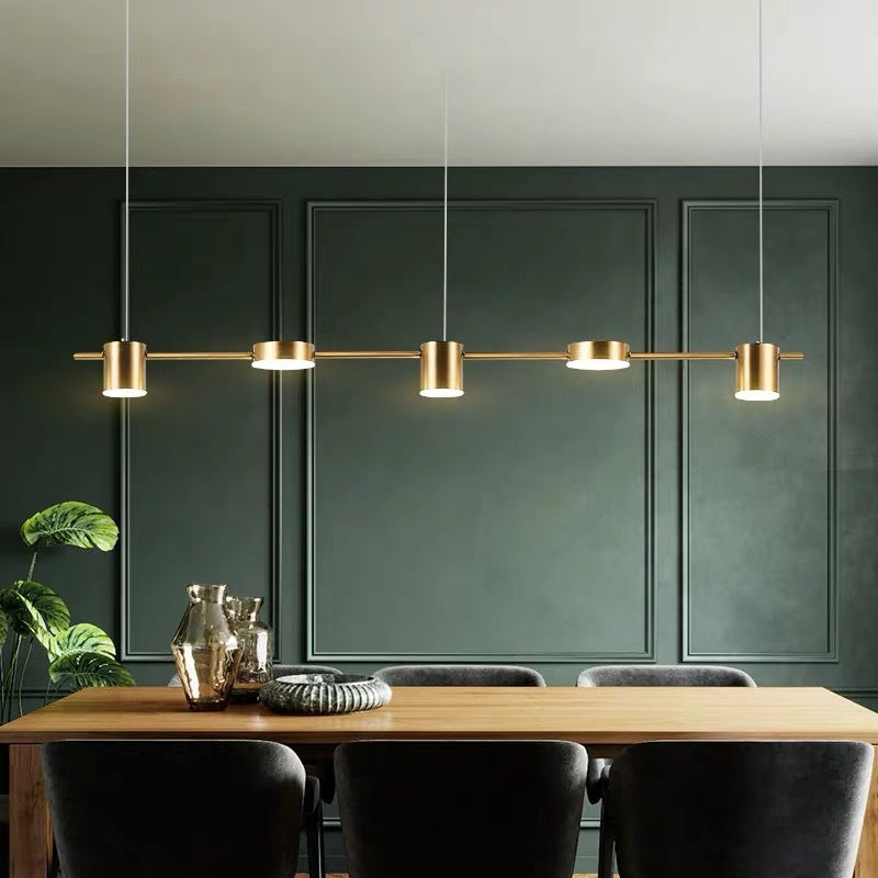 Margaux Modern Drum LED Multi-Head Island Pendant Light