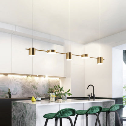 Margaux Modern Drum LED Multi-Head Island Pendant Light