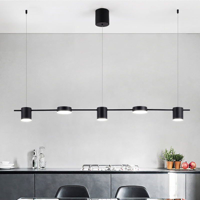 Margaux Modern Drum LED Multi-Head Island Pendant Light