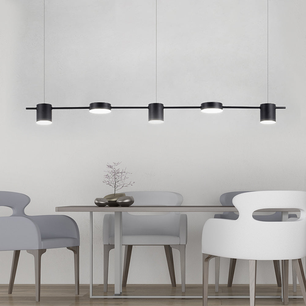 Margaux Modern Drum LED Multi-Head Island Pendant Light