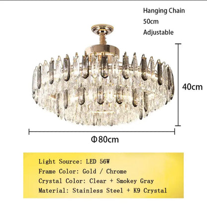 Sophie Premium K9 Crystal Modern Ceiling Light
