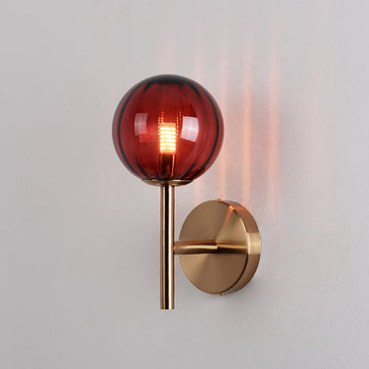 Élodie Colored Glass Round Wall Light Sconce