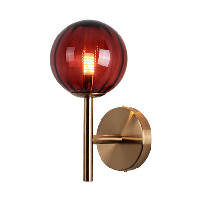 Élodie Colored Glass Round Wall Light Sconce